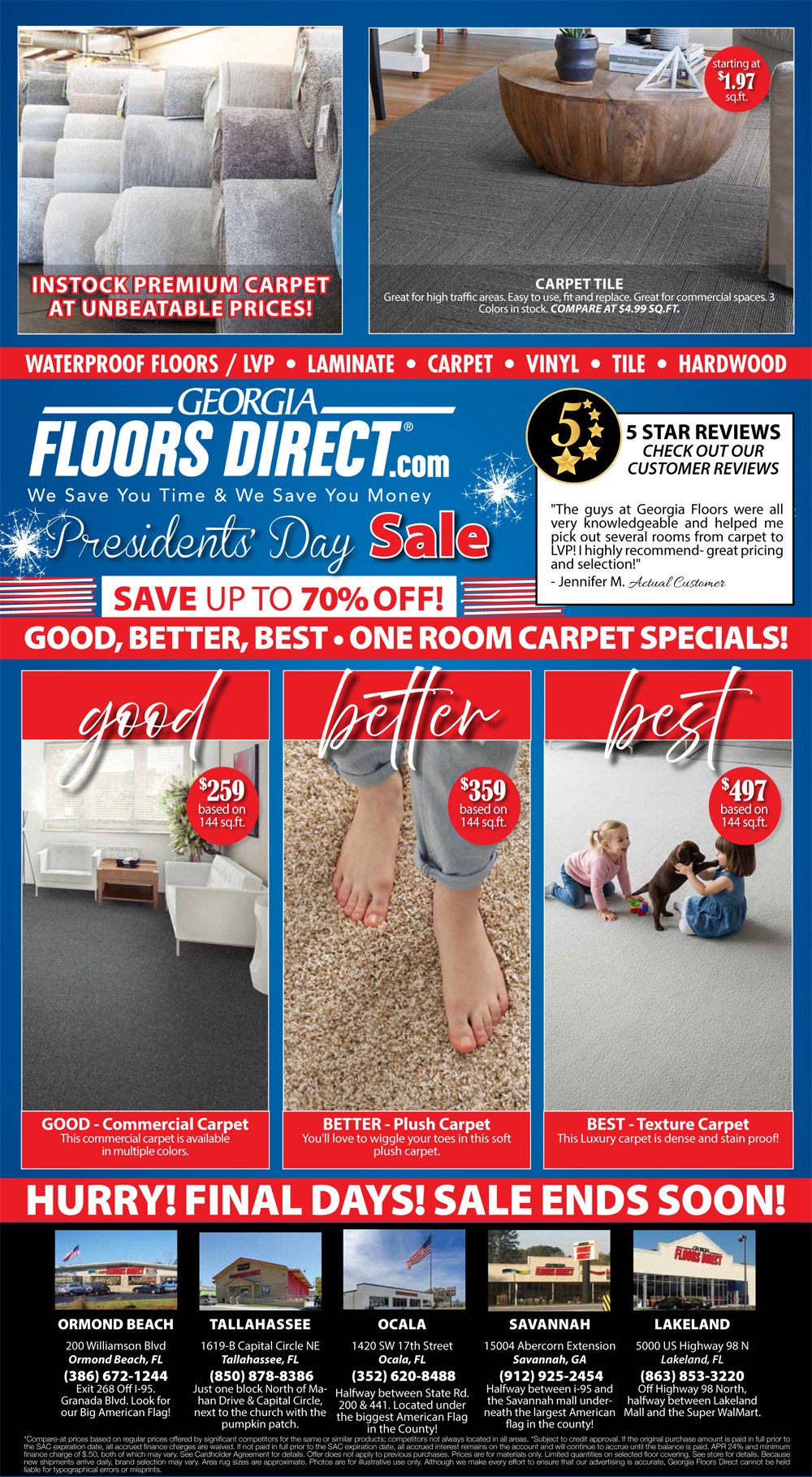 Specials at all our locations.